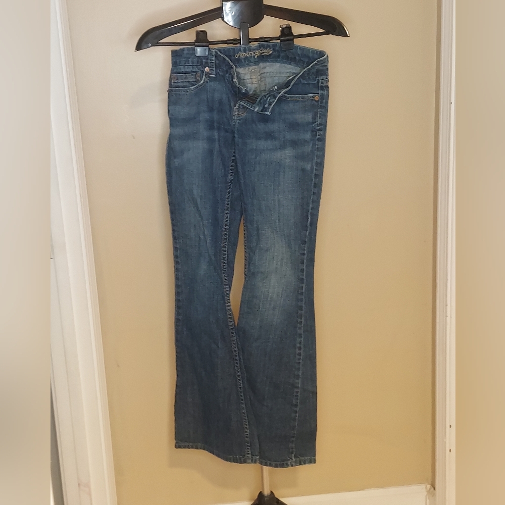 American Eagle Outfitters Wide Leg Jeans - Denim Blue